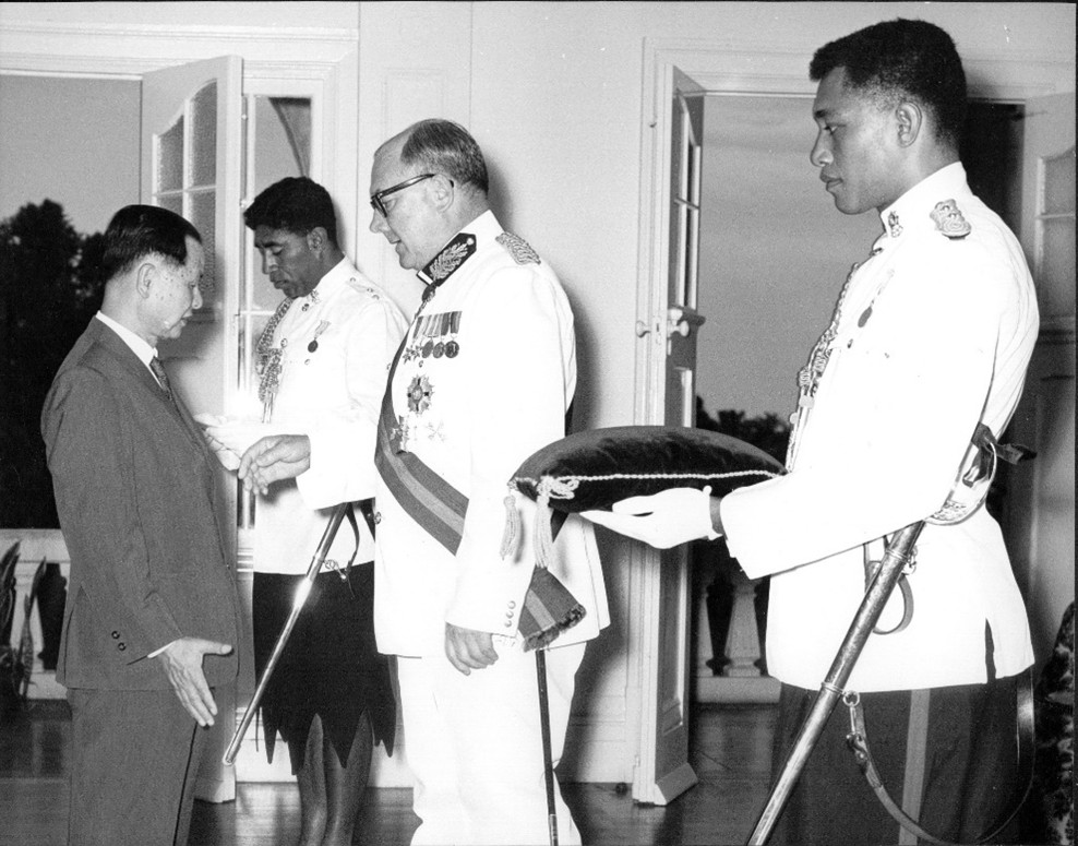 Bing receiving the MBE